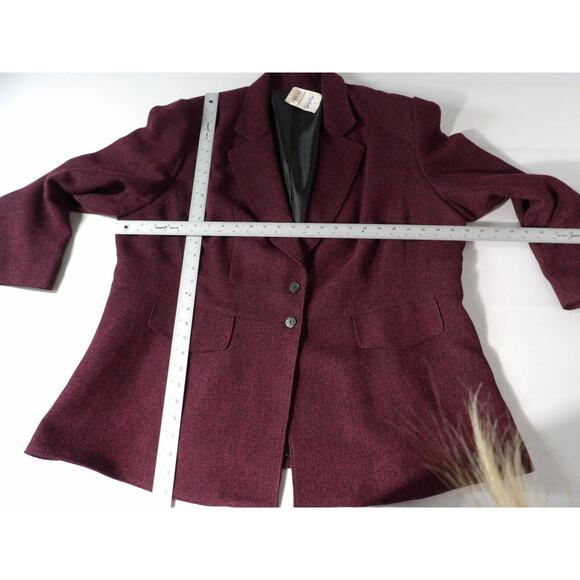 Giorgio Sant Angelo Blazer Womens 22W Tweed Black Pink Double Button NWT Vtg - Picture 9 of 15